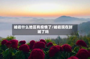 岫岩什么地区有疫情了/岫岩现在封城了吗