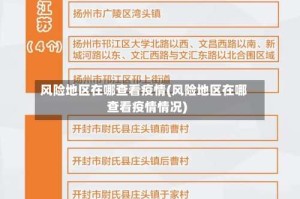 风险地区在哪查看疫情(风险地区在哪查看疫情情况)