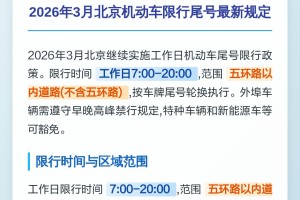 北京尾号限行规定-2026年6月北京尾号限行规定