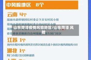 山东菏泽疫情风险地区/山东菏泽 风险