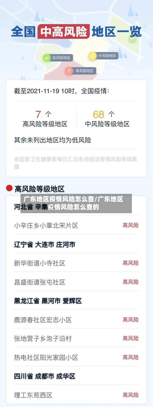 广东地区疫情风险怎么查/广东地区疫情风险怎么查的-第2张图片