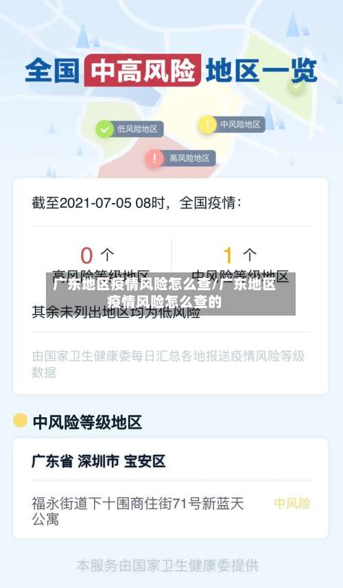 广东地区疫情风险怎么查/广东地区疫情风险怎么查的-第1张图片