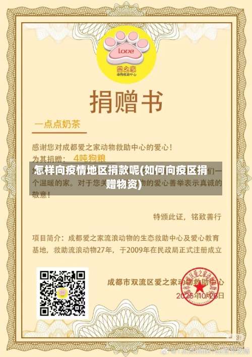 怎样向疫情地区捐款呢(如何向疫区捐赠物资)-第2张图片